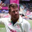 Australia opener David Warner waves as he walks off the pitch