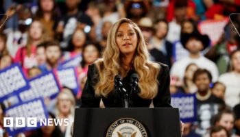 Watch: Beyoncé tells Kamala Harris rally US is 'at the precipice'