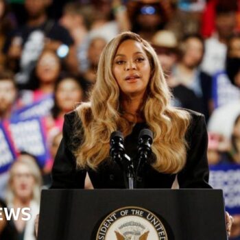 Watch: Beyoncé tells Kamala Harris rally US is 'at the precipice'