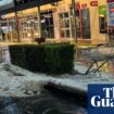 Wild weather lashes Queensland, with rainstorms bringing down ceilings and hail falling like snow