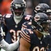 Daniel Hardy celebrates with his Chicago Bears team-mates