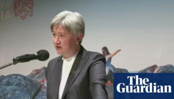 ‘Blood on your hands’: Penny Wong heckled by pro-Palestine advocates as she gives humanitarian speech at university