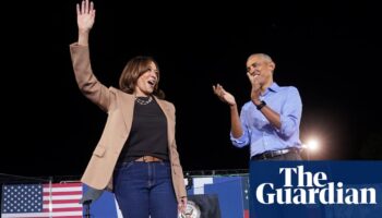 ‘Ours is a fight for the future’: Harris and Obama share stage for first time at Georgia rally