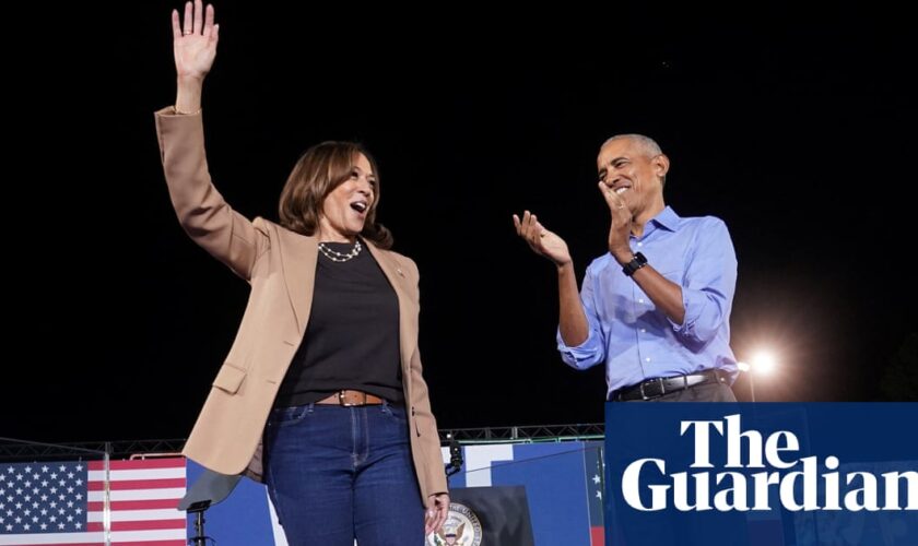 ‘Ours is a fight for the future’: Harris and Obama share stage for first time at Georgia rally