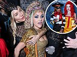 Sienna Miller flashes her underwear in VERY risqué Halloween outfit while Alex Scott and girlfriend Jess Glynne bring the fun as they dress up as McDonalds mascots at Casamigos' Haunted House Of Friends bash