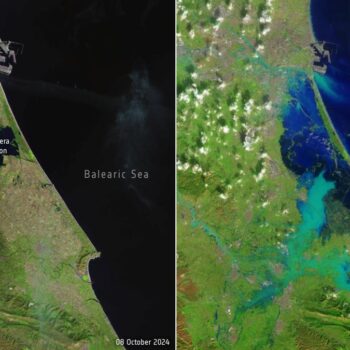 Erschütternde Satellitenbilder zeigen das ganze Ausmaß der Katastrophe