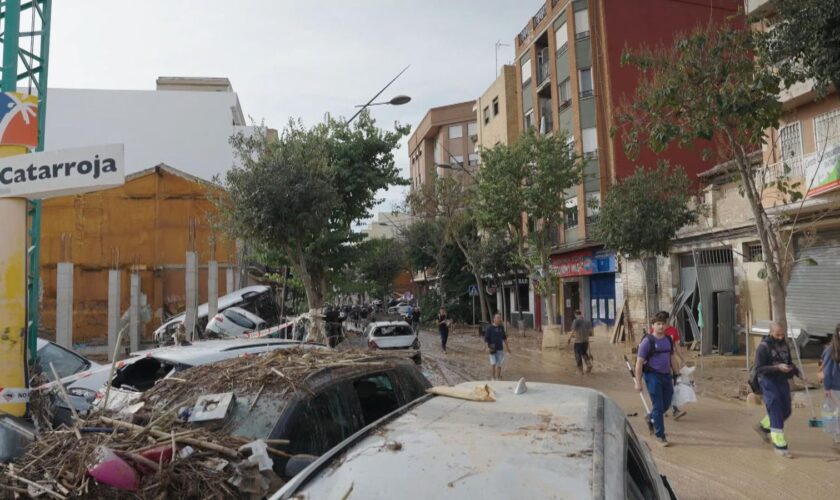 Volunteers have been helping with the clean-up operation in  Catarroja