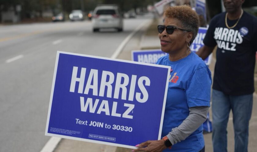 Campaigners in Atlanta, Georgia