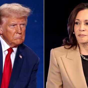 Combo photo de Kamala Harris et Donald Trump, créé le 25 octobre 2024