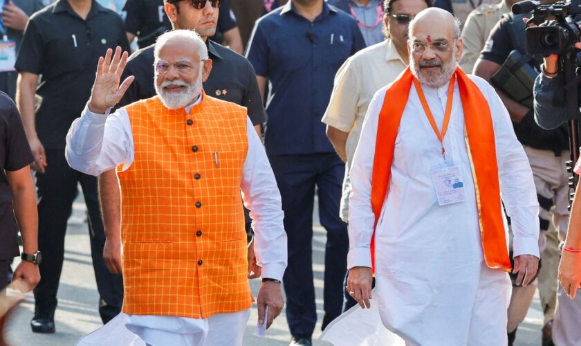 India's prime minister Narendra Modi with home minister Amit Shah. File pic: Reuters