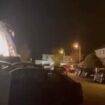 Firework filmed striking home causing major damage as couple narrowly escape injury