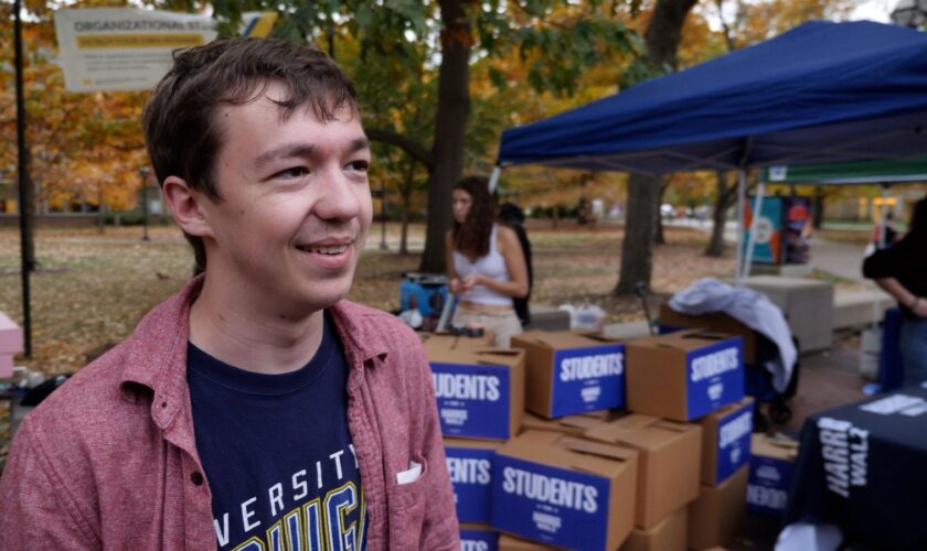 Alec Hughes, co-president of College Democrats at the University of Michigan, says voting has 'been going great so far'