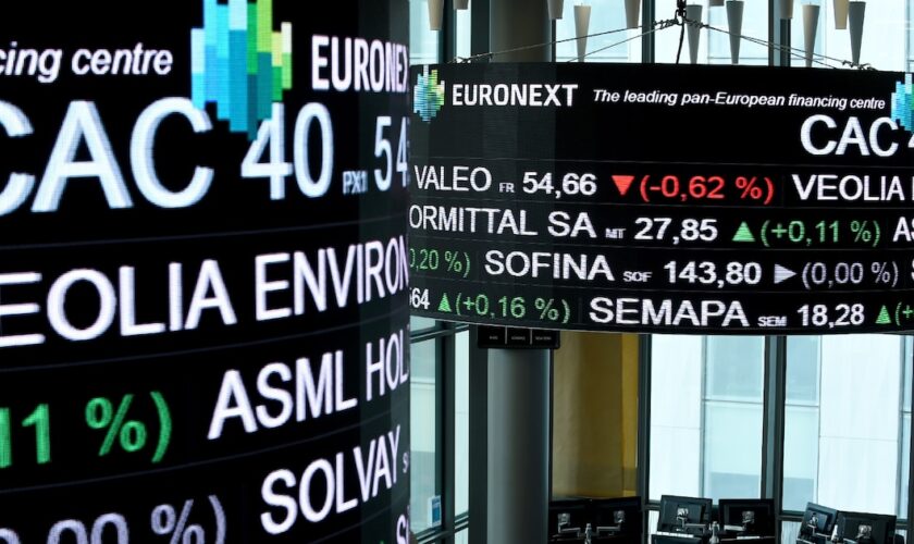 La salle de contrôle d'Euronext, société qui gère la Bourse de Paris