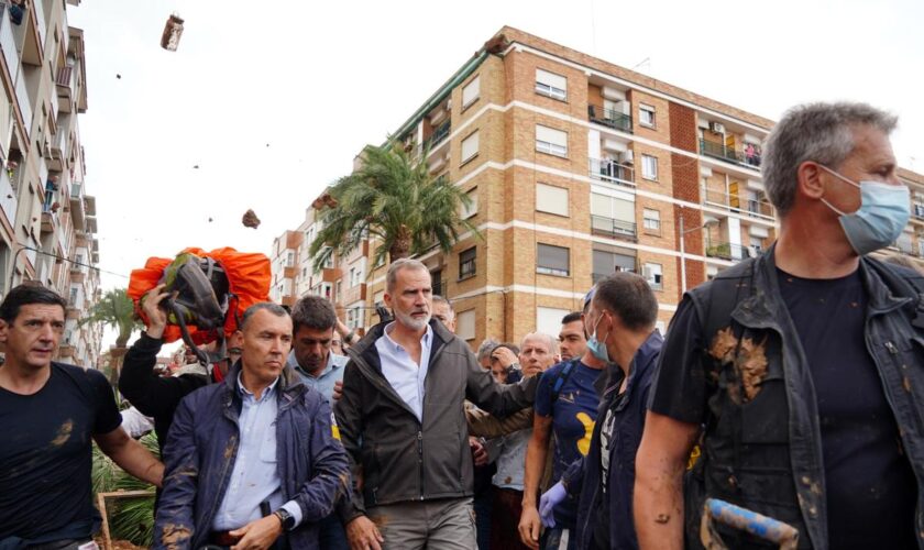 Inondations en Espagne : le roi Felipe VI et la reine Letizia visés par des jets de boue