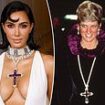 Fans rip into 'vulgar' Kim Kardashian for wearing Princess Diana's iconic cross necklace