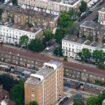 Terraced housing and blocks of flats in west London. Pic: PA