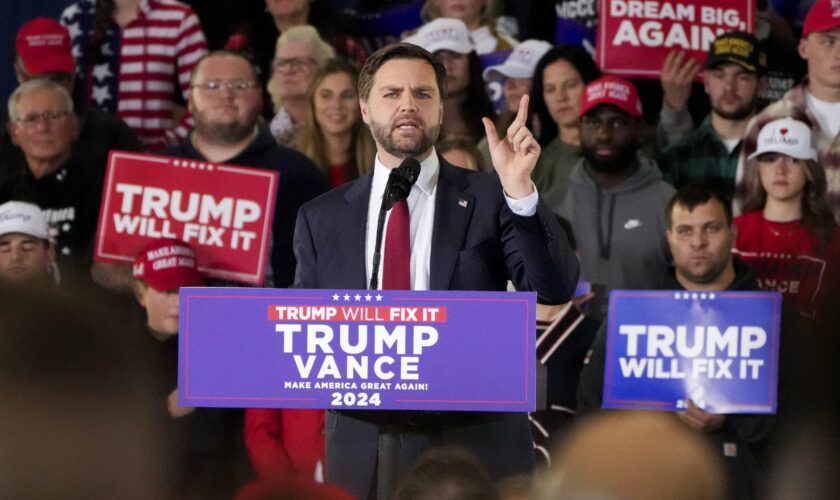 JD Vance blames economic woes on Harris leadership during election eve night rally in Pennsylvania