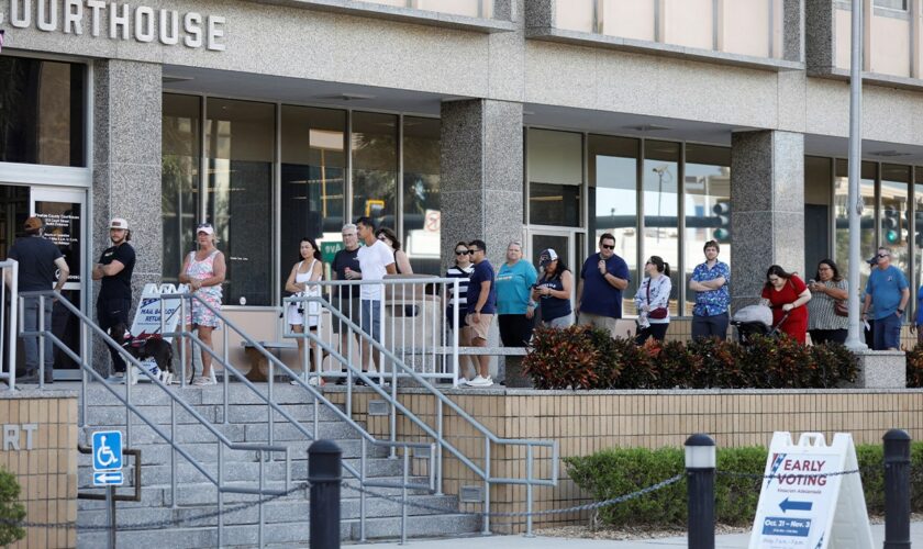 Florida man jailed after 'intentionally' striking woman outside early voting site