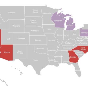 Dans les Swing states, les résultats provisoires des élections américaines offrent un carton plein à Donald Trump