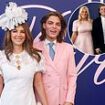 Elizabeth Hurley cuts an elegant figure in a white lace gown as she joins her lookalike son Damian at Crown Oaks Day - but will she catch up with her late ex Shane Warne's kids?