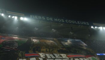 Bruno Retailleau condamne la banderole dévoilée par des supporters parisiens en soutien à Gaza, avant le match PSG-Atlético Madrid