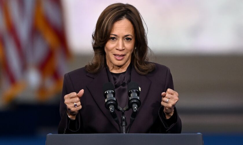 Kamala Harris à l'université Howard dans la capitale Washington, le 6 novembre 2024