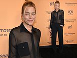 Yellowstone star Piper Perabo goes braless under sheer blouse at NY premiere for show's final chapter