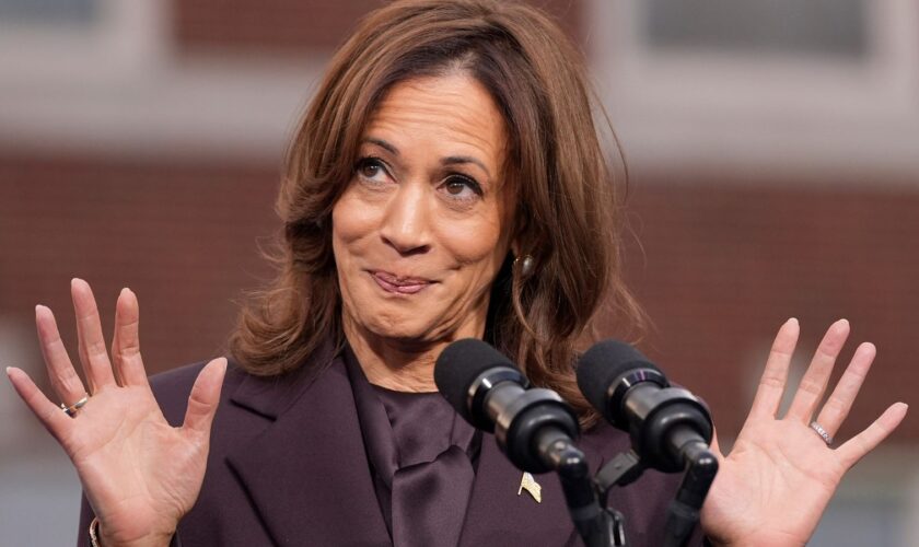 Vice President Kamala Harris delivers a concession speech after the 2024 presidential election, Wednesday, Nov. 6, 2024, on the campus of Howard University in Washington. (AP Photo/Jacquelyn Martin)