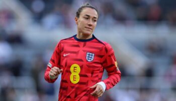 Lucy Bronze training for England earlier this year. Pic: Reuters