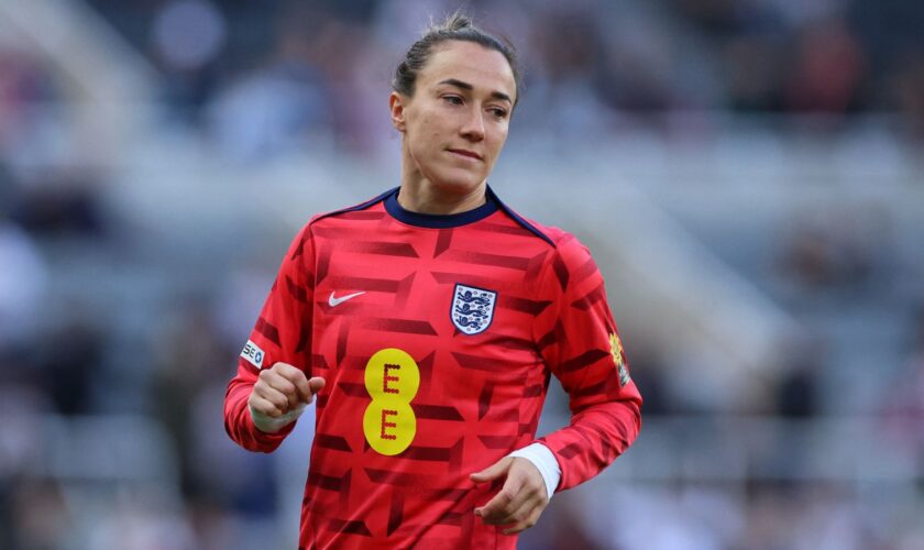 Lucy Bronze training for England earlier this year. Pic: Reuters