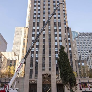 Haul out the holly! Rockefeller Center Christmas tree arrives in New York City