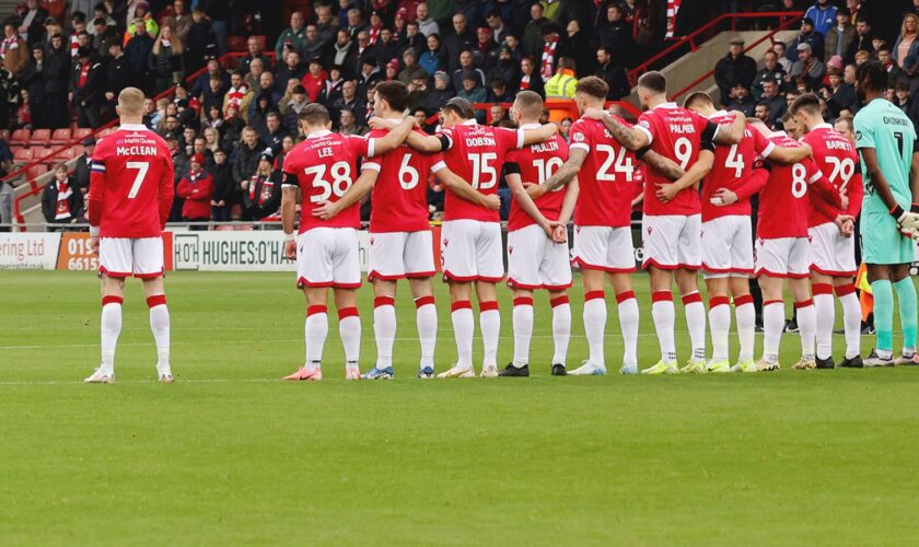 Wrexham player refuses to stand with teammates for Remembrance silence