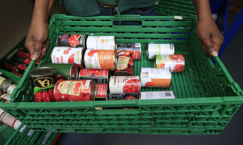 Stocks of food at a food bank. File pic: PA