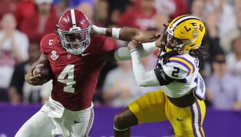 Jalen Milroe rushes for 4 touchdowns, nearly 200 yards as No. 11 Alabama dominates No. 15 LSU