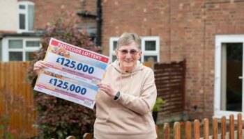 Dinner lady scoops huge £250,000 lottery win and plans to buy a new mattress