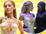 Ariana Grande looks painfully thin in plunging dress at Wicked premiere after sparking concern over weight loss