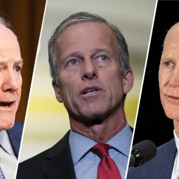 Rick Scott knocked out of Senate leader race on first ballot as Thune and Cornyn advance