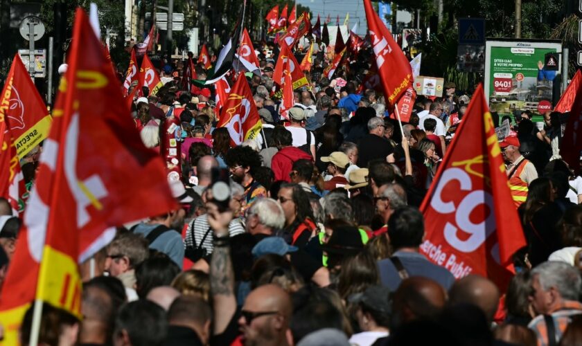 Manifestation le 1er octobre 2024 à Marseille à l'appel de la CGT, la FSU et Solidaires