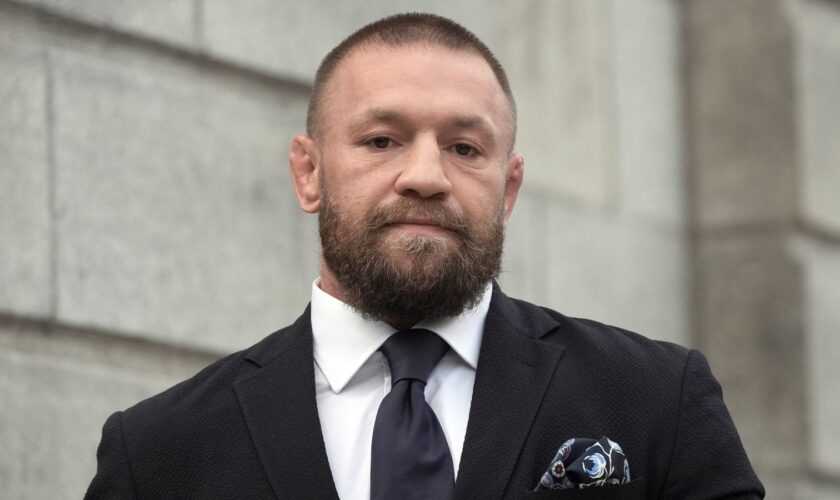 Mixed martial arts fighter Conor McGregor leaves the High Court in Dublin, where appeared for a personal injury case against him. Picture date: Wednesday November 6, 2024. Pic: PA