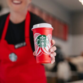 How to get a free Starbucks reusable red cup today