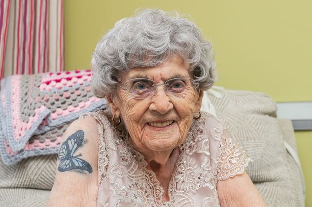 Grandma, 99, who is oldest woman to have tattoos says she now feels 'complete'