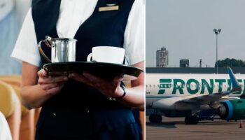 Frontier Airlines passenger left with 'unsightly' disfigured penis after spilling scalding hot tea