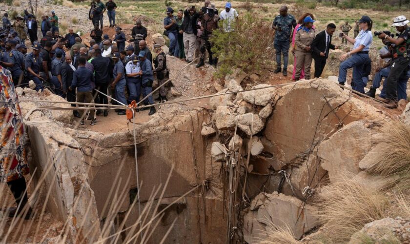 Goldmine in Südafrika: Südafrikas Regierung will illegale Bergleute retten