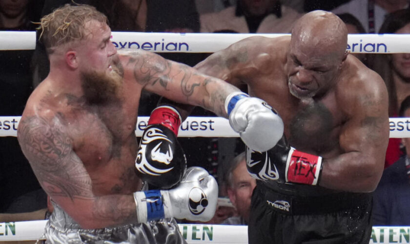 Boxe : Mike Tyson battu sur décision des juges par Jake Paul pour son retour sur le ring