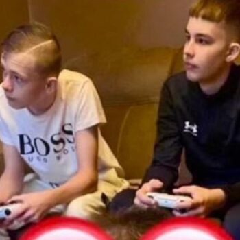 Photo shows friends gaming together before they're both killed in mistaken identity murder