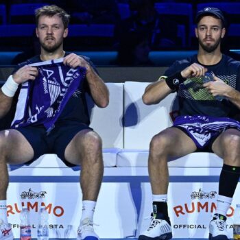 Kevin Krawietz (l) und Tim Pütz (r) stehen im Endspiel des Tennis-Saisonfinals. Foto: Domenico Cippitelli/Ipa Sport/LiveMedia/IP