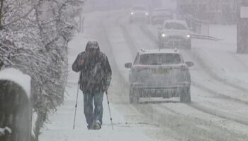 Wintry showers have hit the UK with up to 25cm of snow expected in some areas.