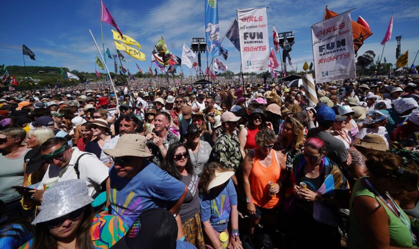 The crowd at the Pyramid Stage this summer. Pic: PA