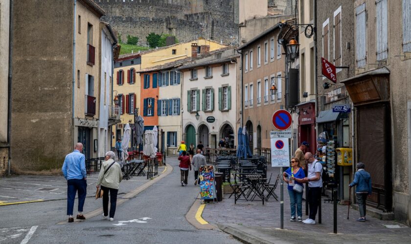 La citadelle de la Cité de Carcassonne, site classé au patrimoine mondial de l'UNESCO.