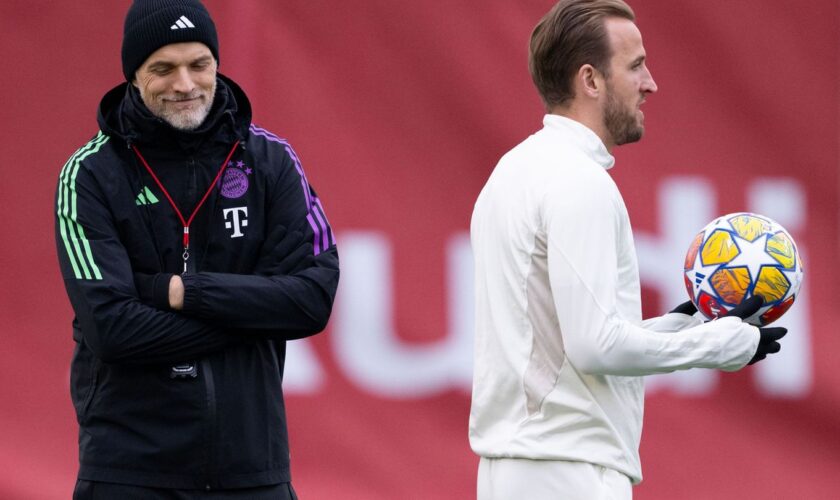 Harry Kane (r) arbeitet bald wieder mit Thomas Tuchel (l) zusammen. Foto: Sven Hoppe/dpa